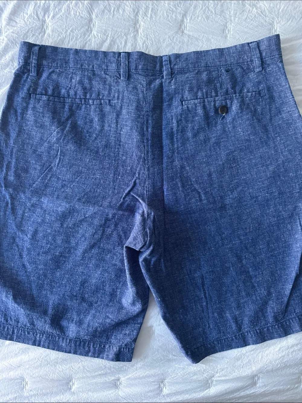 Banana Republic Indigo Chambray Flat-Front Men’s Shorts Size 36